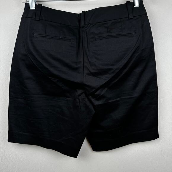 Ann Taylor Shorts Curvy Fit Bermuda Flat Front Stretch Black Sz 8 Classic Preppy - Picture 3 of 8